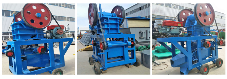 Diesel jaw crusher with screen