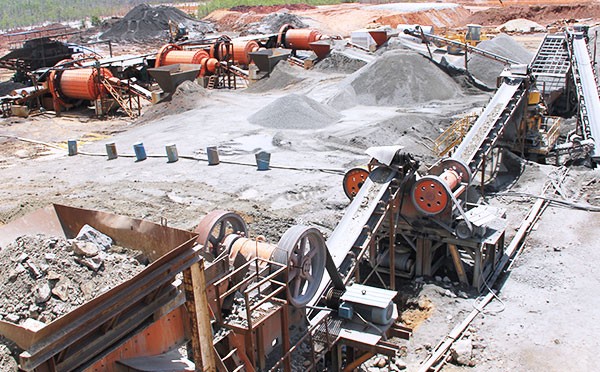 Antimony ore dressing process site